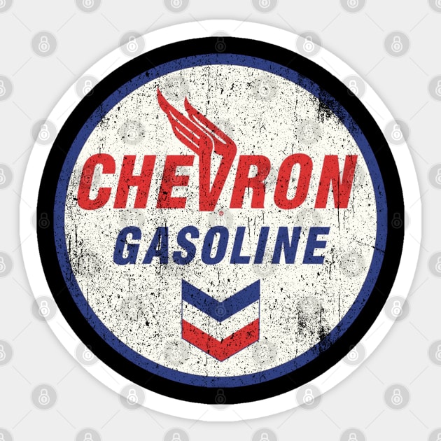 Chevron Gasoline vintage style logo Sticker by G! Zone